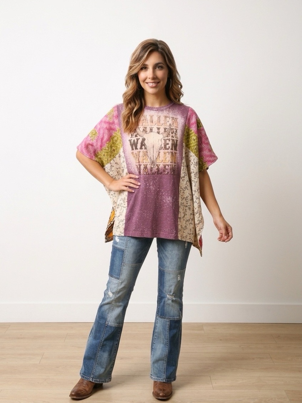 Handcrafted Upcycled Morgan Wallen Kantha Tunic NWT One Size